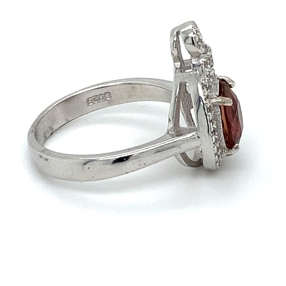 Red Tourmaline Infinity Ring Size 6.50 - Picture 5 of 7